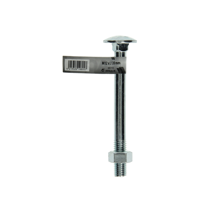 Mack 1017595 - boulon à bois + écrou en acier galvanisé 1 pièce m12 x 120 mm | 10 pièces