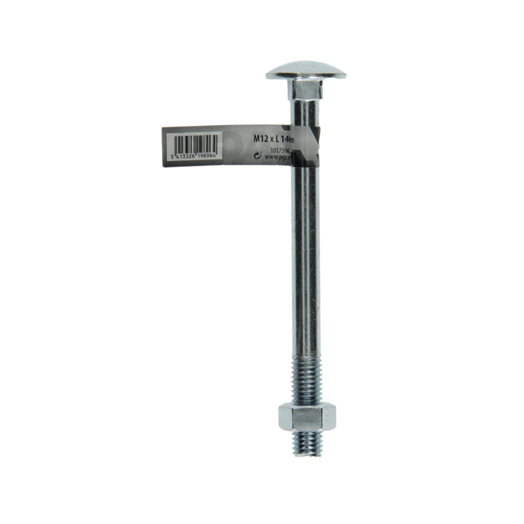 Mack 1017596 - boulon à bois + écrou en acier galvanisé 1 pièce m12 x 140 mm | 10 pièces