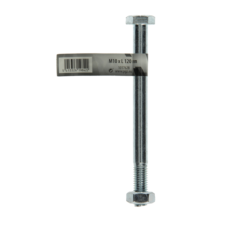 Mack 1017628 - boulon mécanique + écrou acier galvanisé 1 pièce m10 x 120 mm | 10 pièces