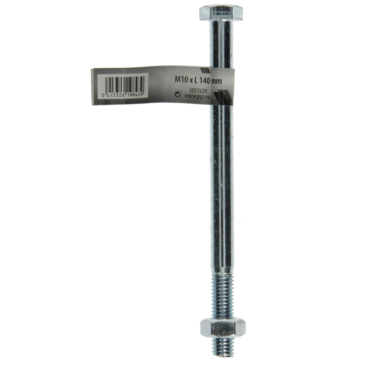 Mack 1017629 - boulon mécanique + écrou acier galvanisé 1 pièce m10 x 140 mm | 10 pièces