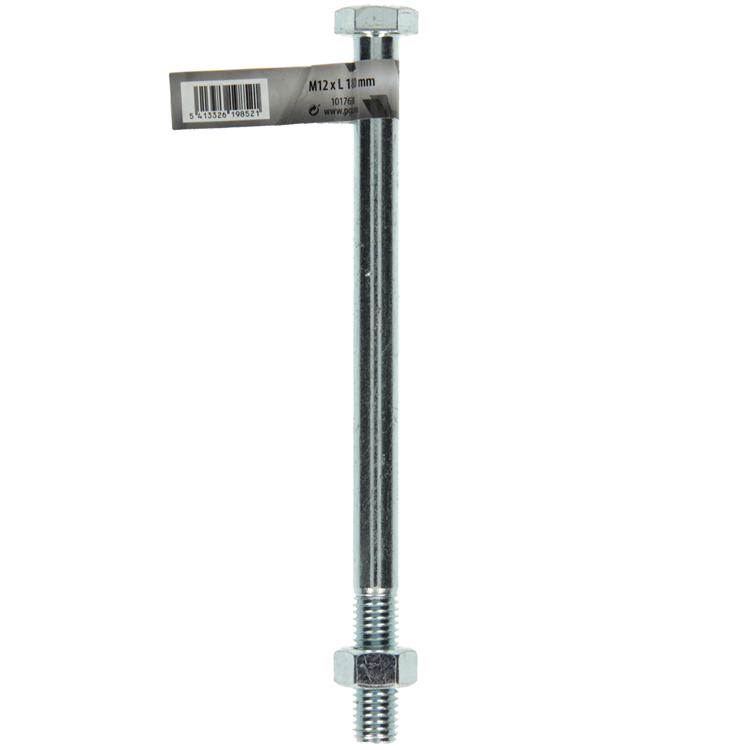 Mack 1017638 - boulon mécanique + écrou acier galvanisé 1 pièce m12 x 180 mm | 10 pièces