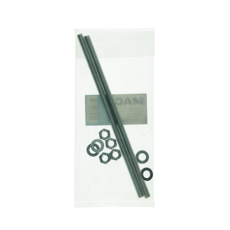 Mack 1017663 - embout fileté + rondelle + écrou plaqué. 2 pièces m8 x 200 mm | 5 pièces