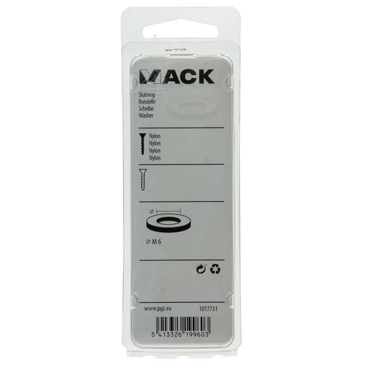Mack 1017731 - rondelle nylon 9 pcs m6 | 10 pièces