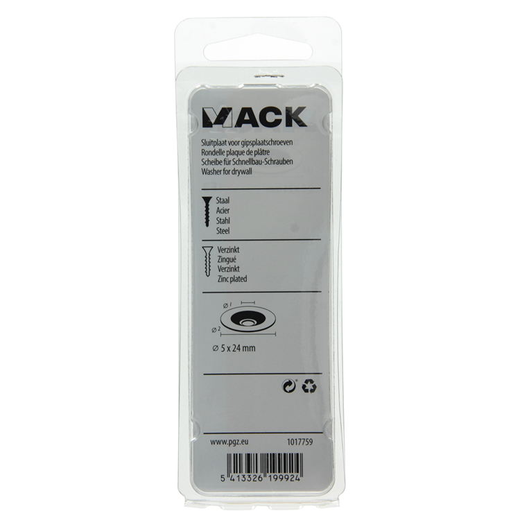 Mack 1017759 - gâche pour plaques de plâtre scr. envoyé 20 pièces 5 x 24 mm | 10 pièces