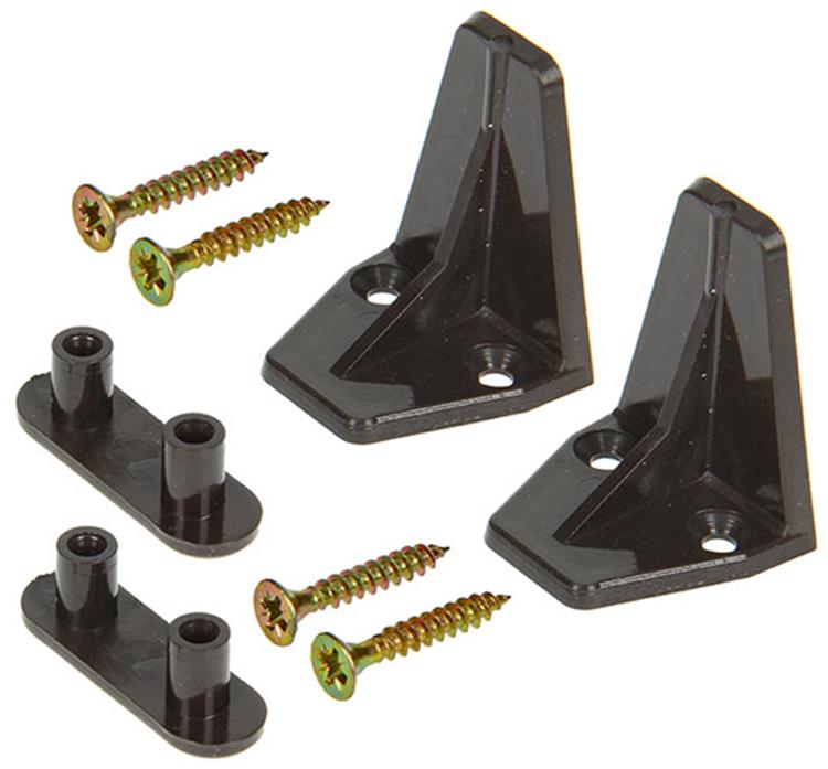 Mack 1010115 - 2 crochets pare-chocs trapèze pour volet roulant marron 42mm | 10 pièces