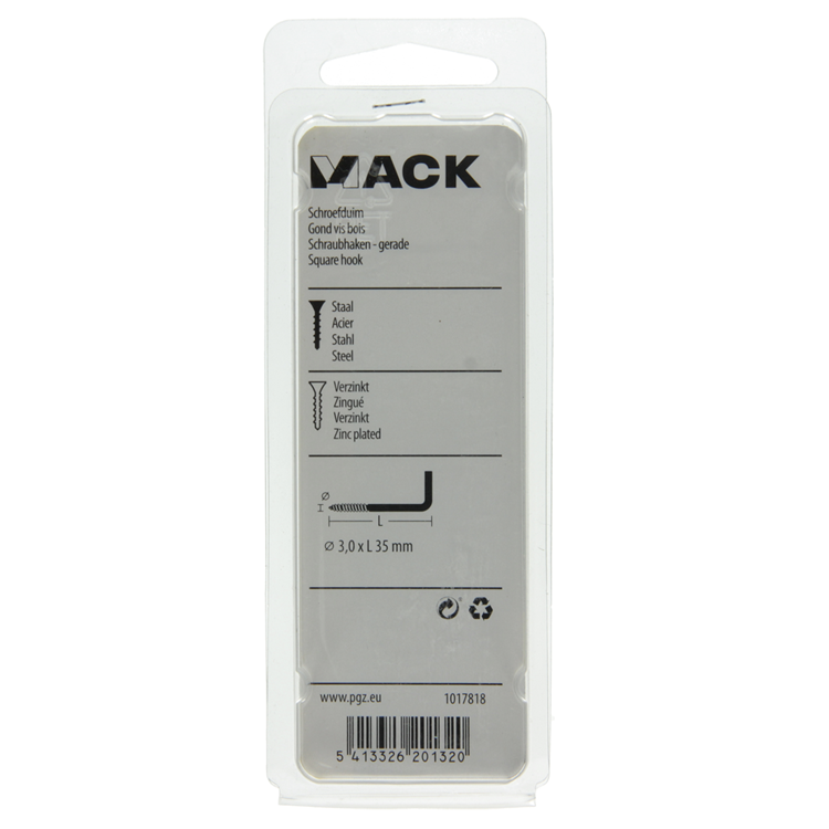 Mack 1017818 - vis à pouce en acier galvanisé 15 pcs 3,0 x 35 mm | 10 pièces
