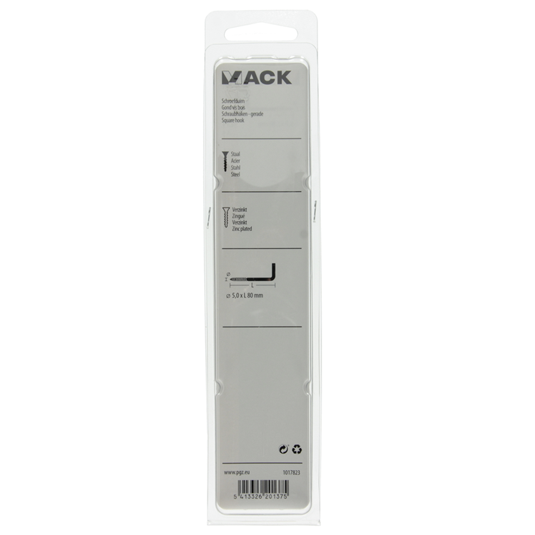 Mack 1017823 - vis à pouce en acier galvanisé 4pcs 5,0 x 80 mm | 5 pièces