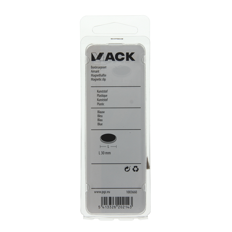 Mack 1003660 - plaque aimantée plastique bleu 4pcs 30 mm | 10 pièces