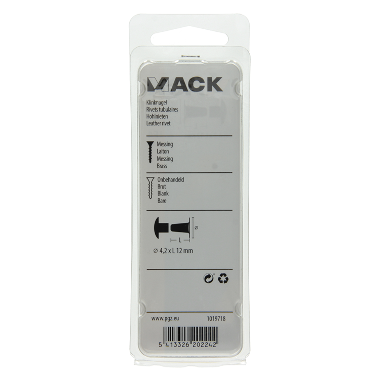 Mack 1019718 - rivet laiton 5 pcs 4,2 x 12 mm | 10 pièces