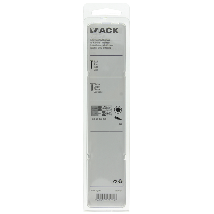Mack 1019727 - vis de réglage galvanisée 10 pièces 6 x 100 mm | 5 pièces