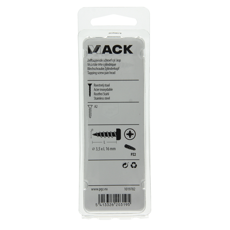 Mack 1019782 - vis autotaraudeuse culasse A2 13 pcs 3,5 x 16 mm | 10 pièces