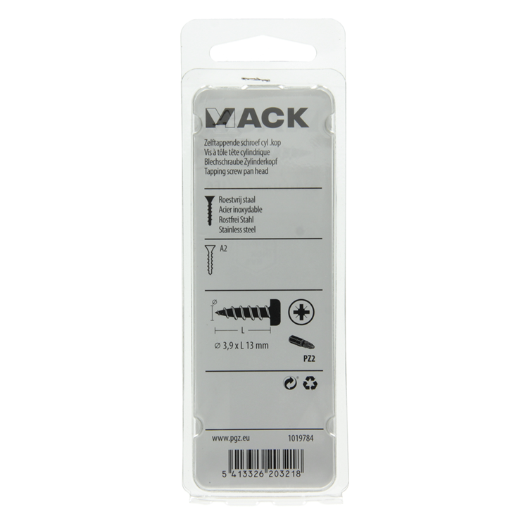 Mack 1019784 - vis autotaraudeuse culasse A2 12 pcs 3,9 x 13 mm | 10 pièces