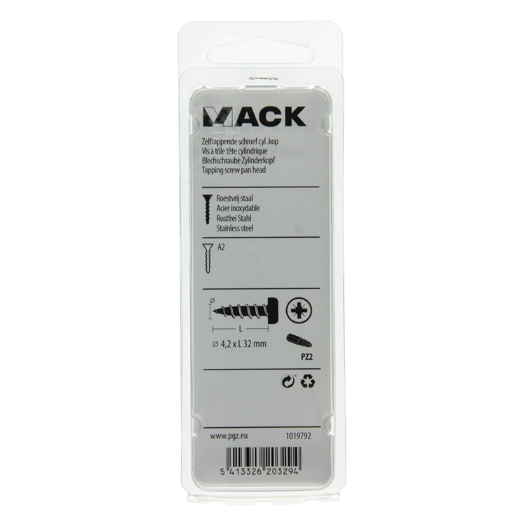 Mack 1019792 - vis autotaraudeuse culasse a2 8 pcs 4,2 x 32 mm | 10 pièces