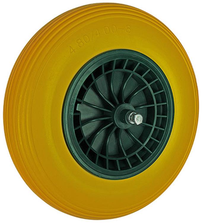 1039748 - roue de brouette increvable ø 400 jante verte | 3 pièces