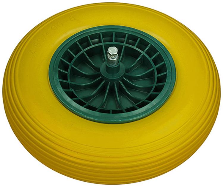 1039748 - roue de brouette increvable ø 400 jante verte | 3 pièces