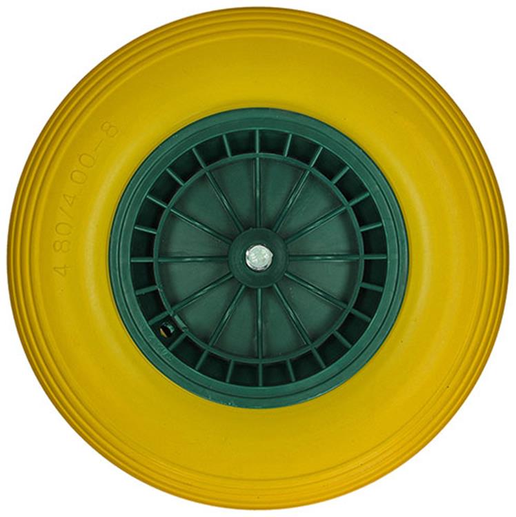 1039748 - roue de brouette increvable ø 400 jante verte | 3 pièces