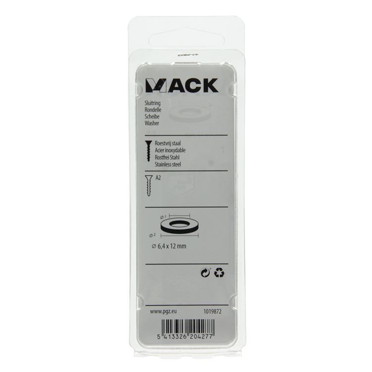 Mack 1019872 - rondelle inox a2 16 pcs m6 | 10 pièces