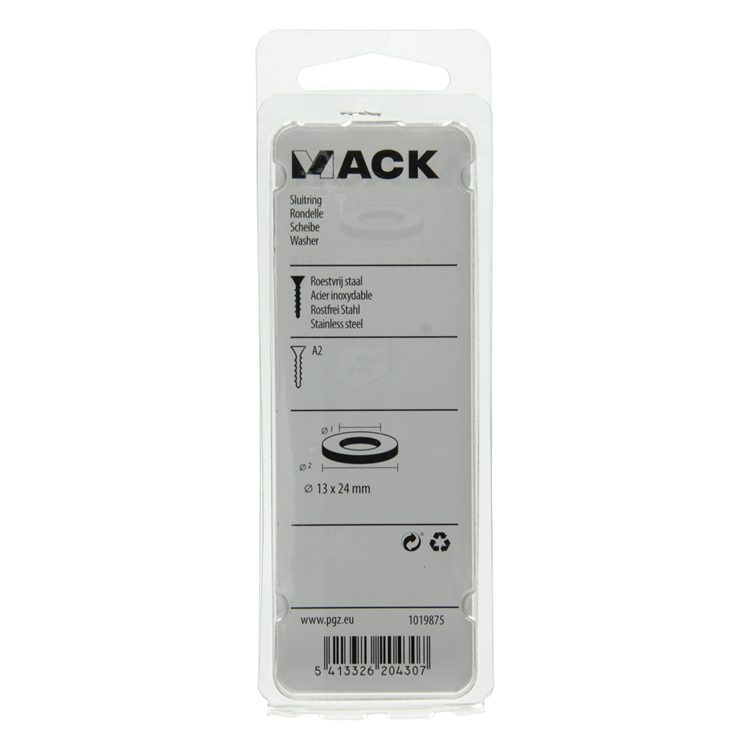 Mack 1019875 - rondelle inox a2 6 pcs m12 | 10 pièces