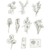 Autocollants de ruban de masquage Creativ company, fleurs noires et blanches, taille 30-50 mm, 30 pièces 1 boîte