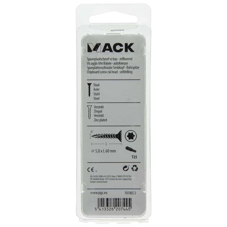 Mack 1018023 - spainplschr.vzkop-auto-assemblage plaqué jaune 20 pièces 5,0 x 60 mm | 5 pièces