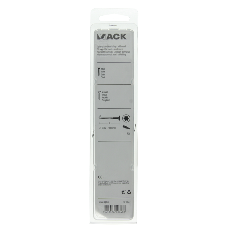Mack 1018027 - spainplschr.vzkop-auto-assemblage plaqué jaune 16 pièces 5,0 x 100 mm | 5 pièces