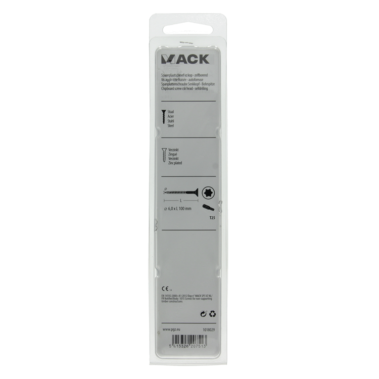 Mack 1018029 - spainplschr.vzkop-auto-assemblage plaqué jaune 14 pièces 6,0 x 100 mm | 5 pièces