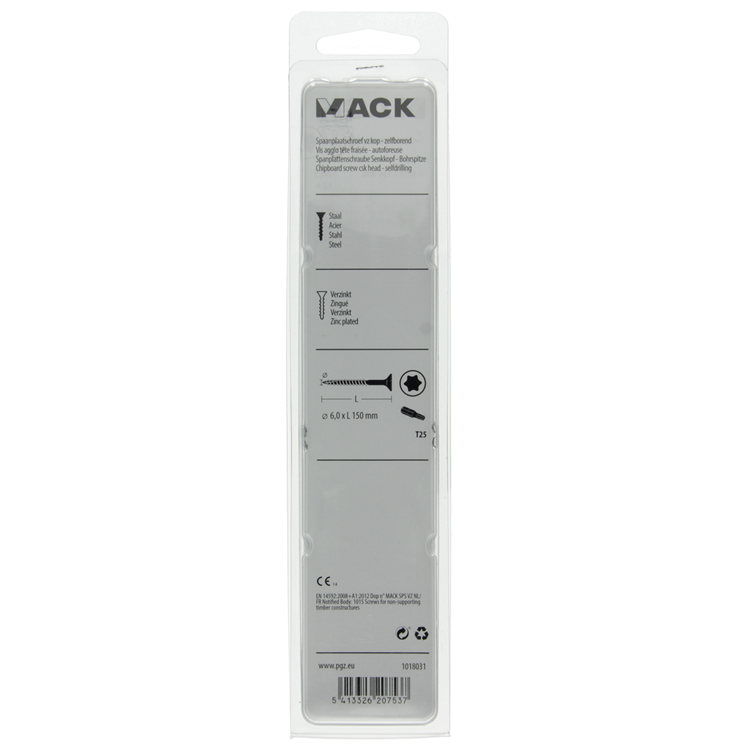 Mack 1018031 - spainplschr.vzkop-auto-assemblage plaqué jaune 12 pièces 6,0 x 150 mm | 5 pièces