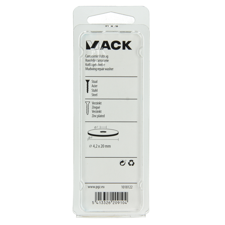 Mack 1018122 - body washer galvanized80 pcs 4.2 x 20 mm | 5 pièces