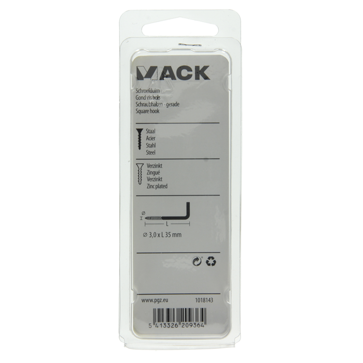 Mack 1018143 - vis à pouce en acier galvanisé 48 pcs 3,0 x 35 mm | 5 pièces
