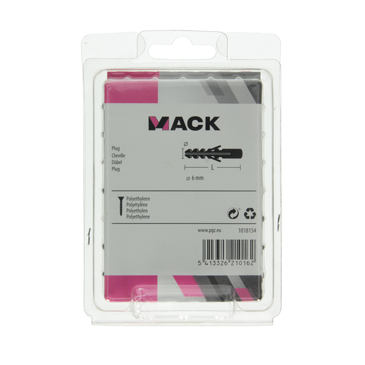 Mack 1018154 - bouchon polyéthylène 100 pcs 6mm | 5 pièces