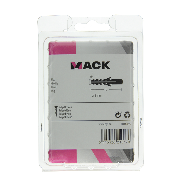 Mack 1018155 - bouchon polyéthylène 85 pcs 8mm | 3 pièces
