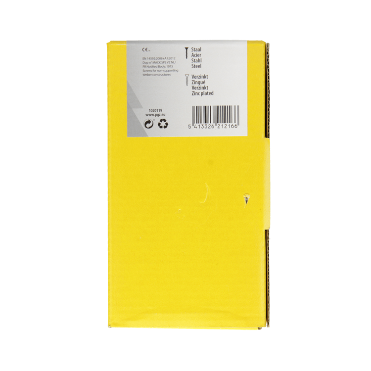 Mack 1020119 - vis pour panneaux d'aggloméré avec tête jaune avec 100 pièces 5,0 x 90 mm | 2 pièces