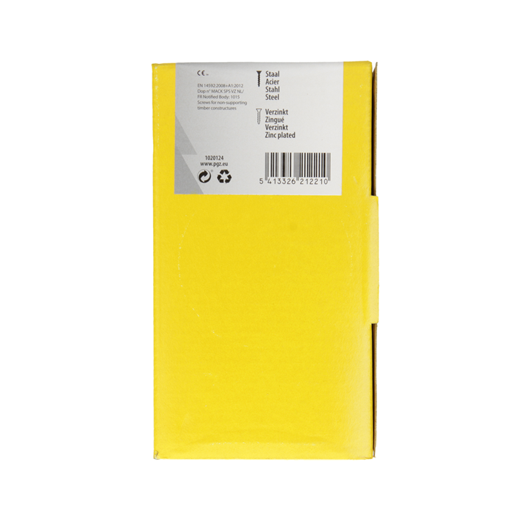 Mack 1020124 - vis pour panneaux d'aggloméré avec tête jaune avec 100 pièces 6,0 x 70 mm | 2 pièces