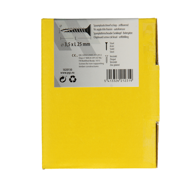 Mack 1020130 - vis pour panneaux d'aggloméré vz kp-autotaraudeusegvz 200pcs 3,5 x 25 mm | 5 pièces