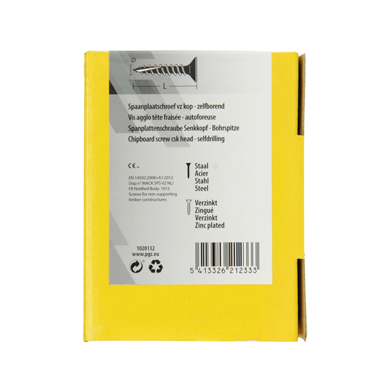 Mack 1020132 - vis pour panneaux d'aggloméré vz kp-autobloquantgvz 200pcs 3,5 x 35 mm | 5 pièces