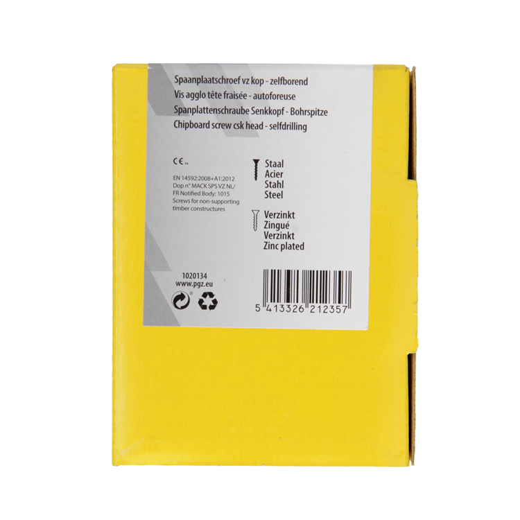 Mack 1020134 - vis pour panneaux d'aggloméré vz kp-self-lockinggvz 200pcs 3,5 x 50 mm | 5 pièces