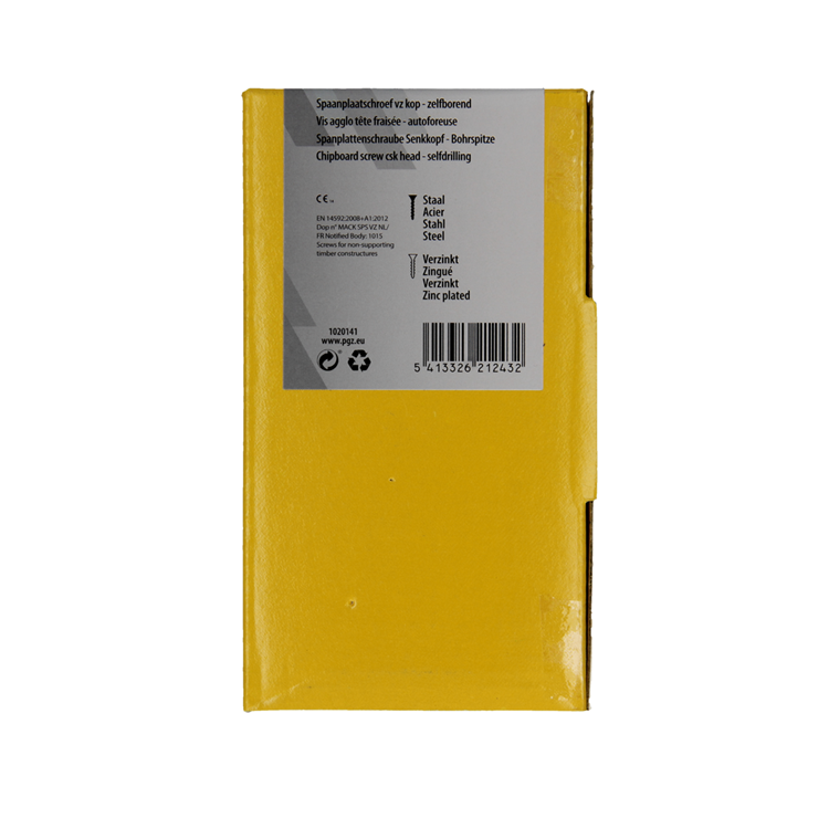 Mack 1020141 - vis pour panneaux d'aggloméré vz kp-self-lockinggvz 200pcs 4,0 x 50 mm | 3 pièces