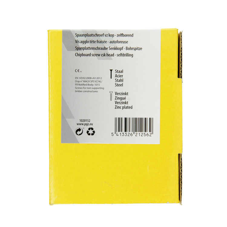 Mack 1020152 - vis pour panneaux d'aggloméré vz kp-self-lockinggvz 100pcs 5,0 x 50 mm | 5 pièces