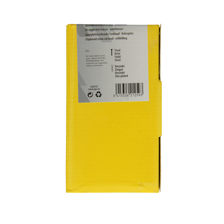 Mack 1020155 - vis pour panneaux d'aggloméré vz kp-self-lockinggvz 100pcs 5,0 x 80 mm | 3 pièces