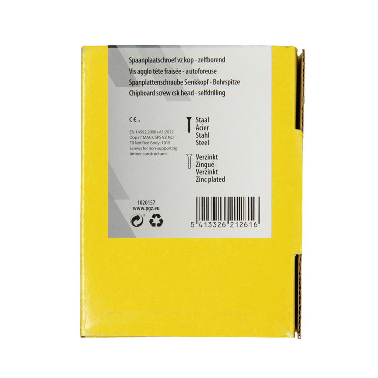Mack 1020157 - vis pour panneaux d'aggloméré vz kp-self-lockinggvz 50 pcs 5,0 x 100 mm | 5 pièces