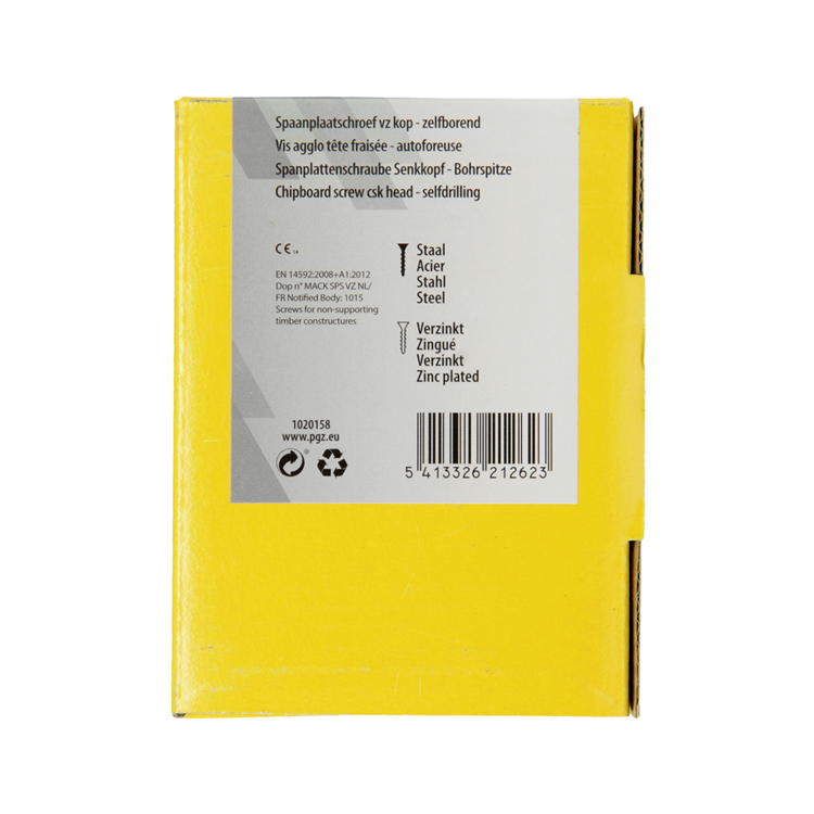 Mack 1020158 - vis pour panneaux d'aggloméré vz kp-self-lockinggvz 50 pcs 6,0 x 80 mm | 5 pièces