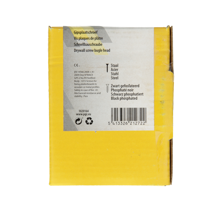 Mack 1020164 - vis pour plaques de plâtre phosphatée noire. 200 pièces 3,5 x 45 mm | 5 pièces
