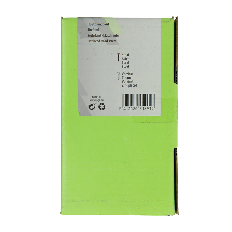 Mack 1020177 - boulon fileté à bois galvanisé 45 pièces 8 x 70 mm | 3 pièces