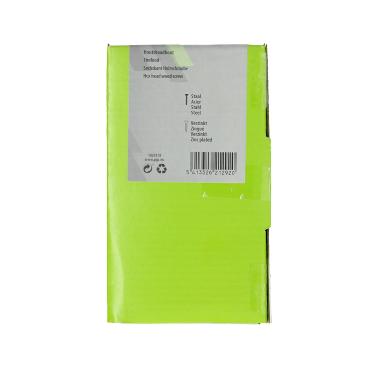 Mack 1020178 - boulon fileté à bois galvanisé 40 pièces 8 x 80 mm | 3 pièces