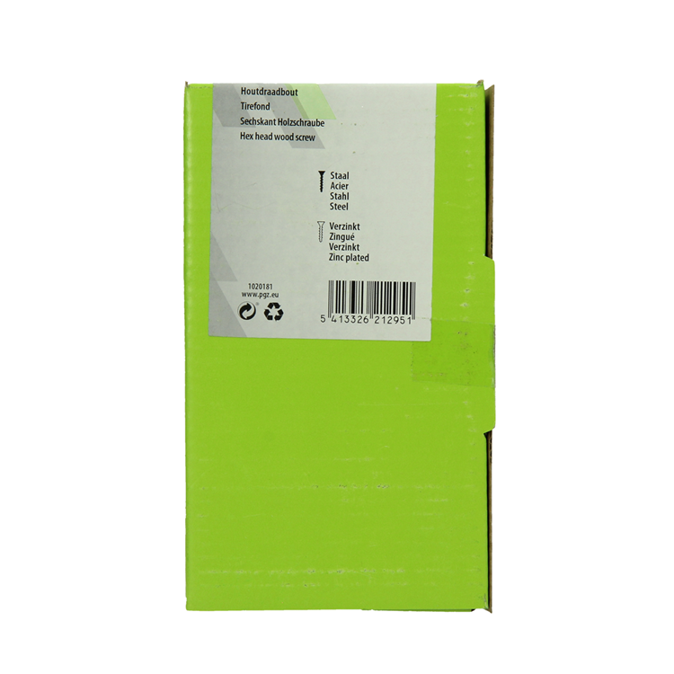 Mack 1020181 - boulon fileté à bois galvanisé 30 pcs 10 x 70 mm | 3 pièces
