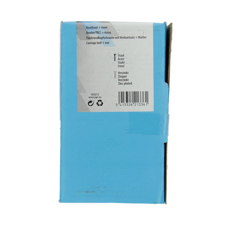 Mack 1020212 - boulon à bois + écrou galvanisé 10 stm10 x 120 mm | 3 pièces
