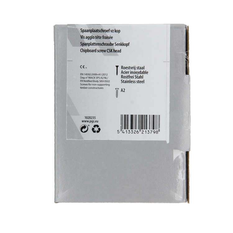 Mack 1020235 - vis pour panneaux d'aggloméré tête VZ acier inoxydable a2 200 pcs 4,0 x 40 mm | 2 pièces