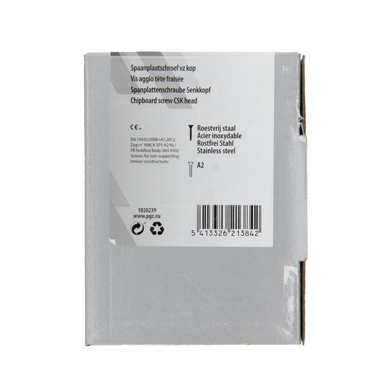 Mack 1020239 - vis pour panneaux d'aggloméré tête VZ acier inoxydable a2 200 pcs 4,5 x 35 mm | 2 pièces