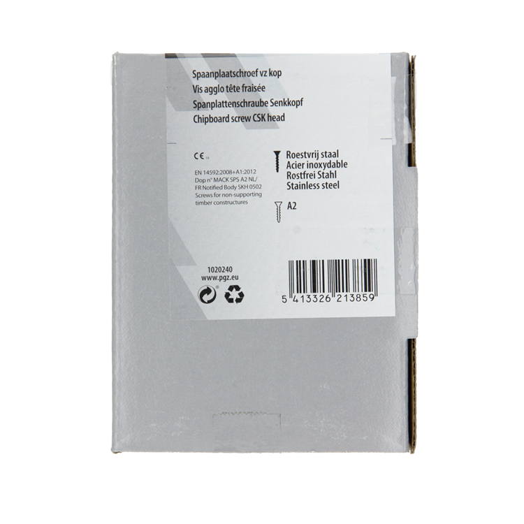 Mack 1020240 - vis pour panneaux d'aggloméré tête VZ acier inoxydable a2 200 pcs 4,5 x 40 mm | 2 pièces