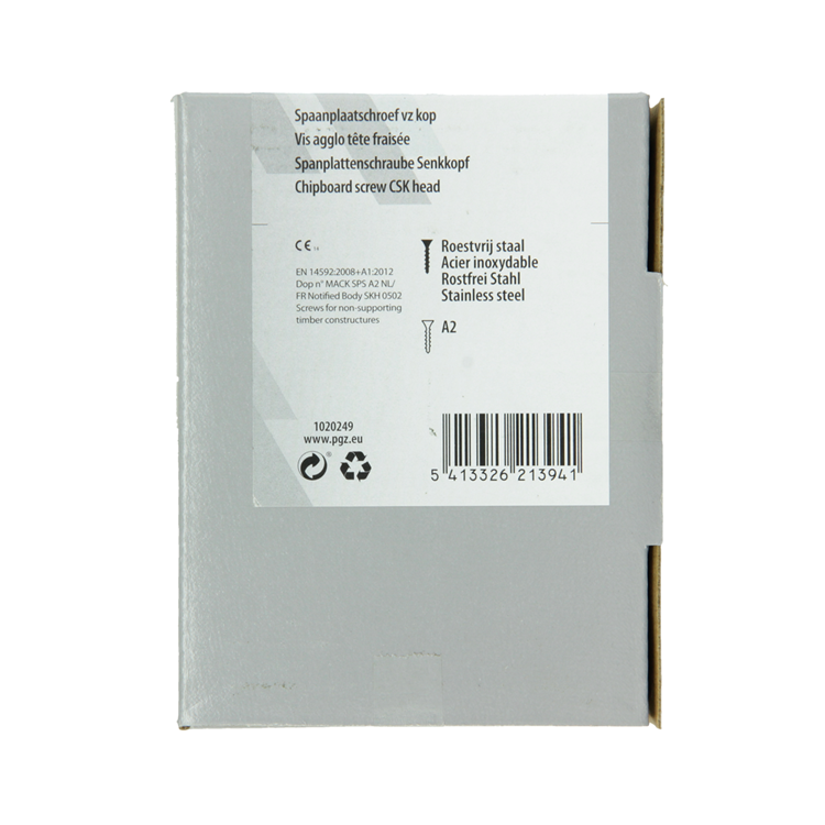 Mack 1020249 - vis pour panneaux d'aggloméré tête vz acier inoxydable a2 50 pcs 5,0 x100 mm | 2 pièces
